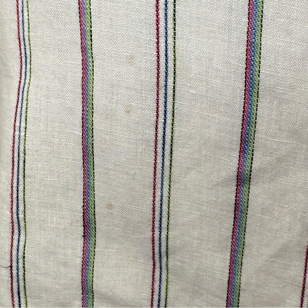Chico's | Monterey Stripe Islander Linen Button Down Relaxed Casual Shirt - Picture 14 of 15